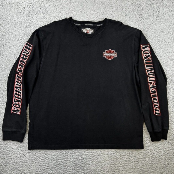 Harley-Davidson Other - Harley Davidson Long Sleeve Black Crewneck T Shirt Sweater Men’s Size XL